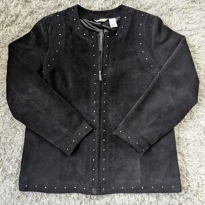 Laura Ashley Studded Leather Suede Jacket